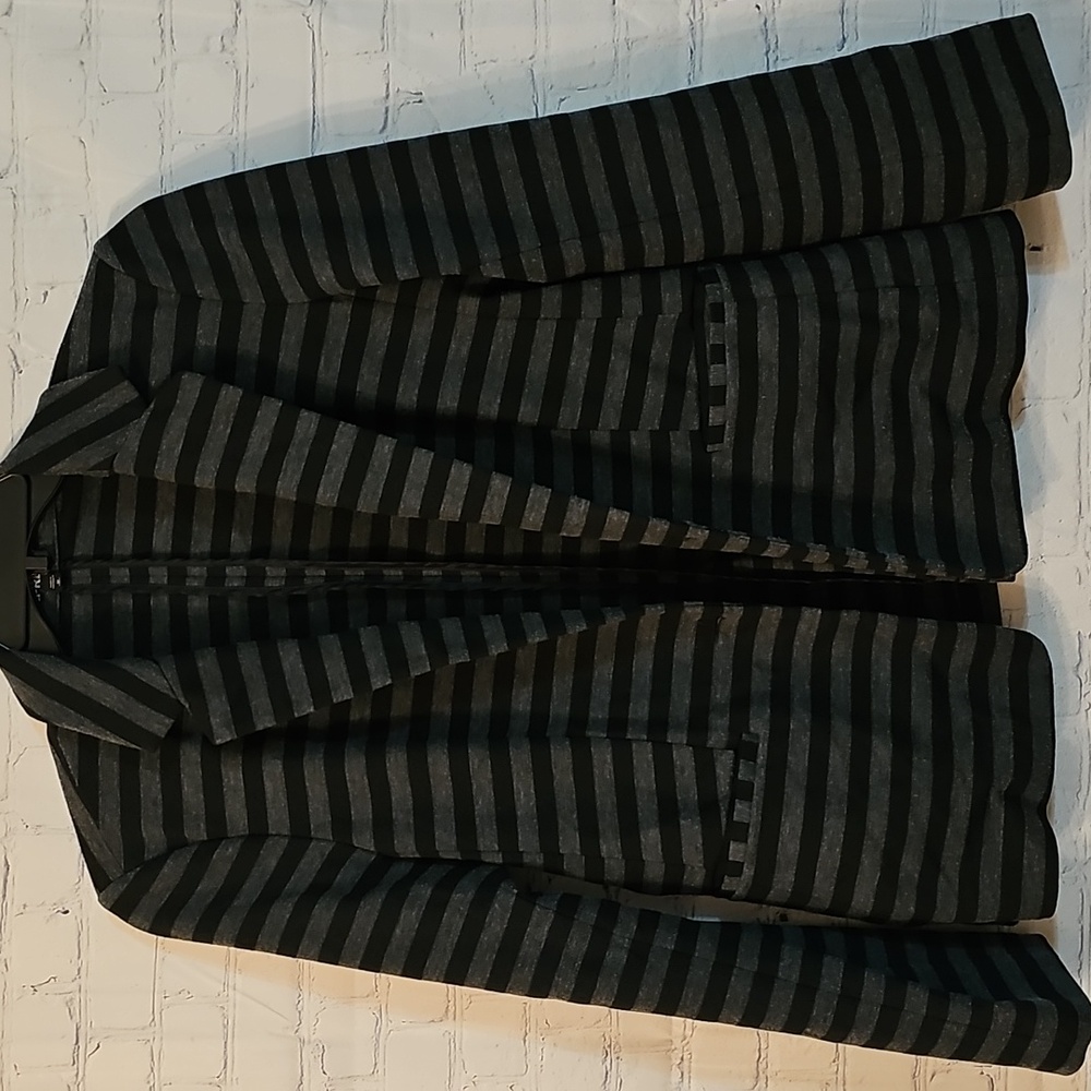 Express Blazer Womens Medium Pointe Knit Striped Jacket Button Blazer sz S